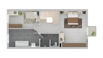 Auf die Lage kommt es an. Von hier aus können Sie Lüneburg noch besser genießen - Grundriss OG (14461)