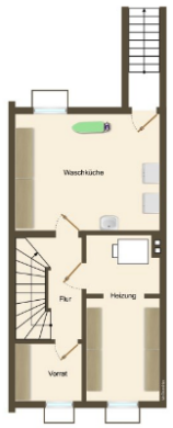 Familienfreundliches Mittelreihenhaus in Reppenstedt- 89 m² mit 5 Zimmern - Kellergeschoss (23057)