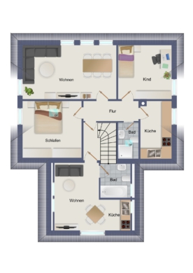 Charmantes Zweifamilienhaus mit vielfältigen Nutzungsmöglichkeiten - Dachgeschoss (16990)