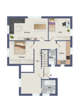 Charmantes Zweifamilienhaus mit vielfältigen Nutzungsmöglichkeiten - Erdgeschoss (16989)