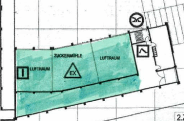 Lagerfläche im Ortskern von Adendorf – 490 m² mit Ausstattung - Grundriss (13260)