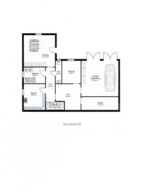 Sanierungbedürftiges Einfamilienhaus in naturnaher Umgebung von Häcklingen - Grundriss KG (19678)