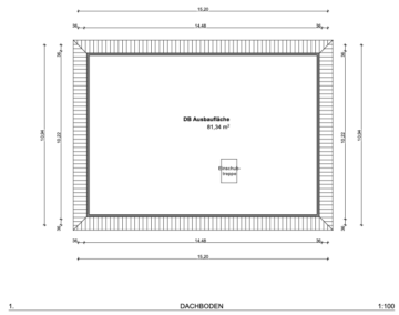 Familienfreundlicher Bungalow am Feldrand von Reppenstedt - 127 m² mit großem Keller - GRUNDRISSZEICHNUNG DB (17316)