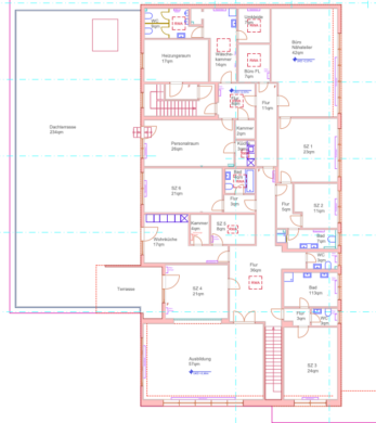 Bürofläche in Hamburg-Harburg – 400 m² flexibel gestaltbar - Grundriss (13026)
